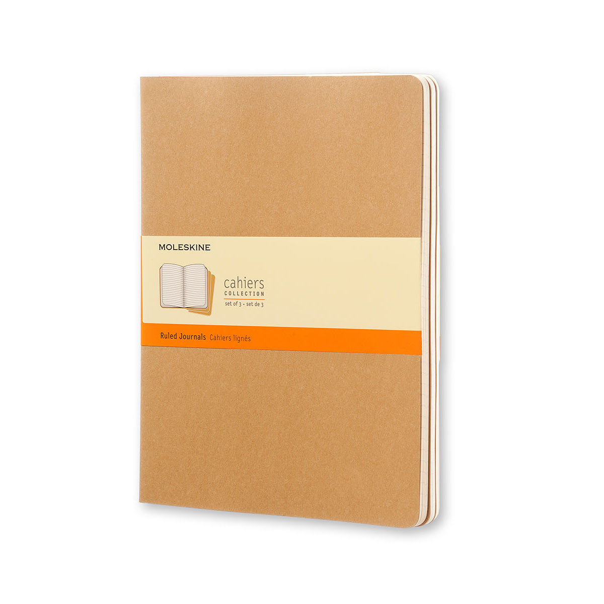 Moleskine Cahier Ruled XL Journals Kraft Brown